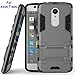 Axon 7 mini Case, ZTE Axon 7 mini Case, MicroP(TM) Dual Layer Armor Hard Slim Hybrid Kickstand Phone Cover Case for ZTE Axon 7 mini (Axon 7 mini Gray Kickstand Case)