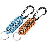 Dimples Excel Survival Paracord Keychains in the Color of Nature with Carabiners (2 Pack)