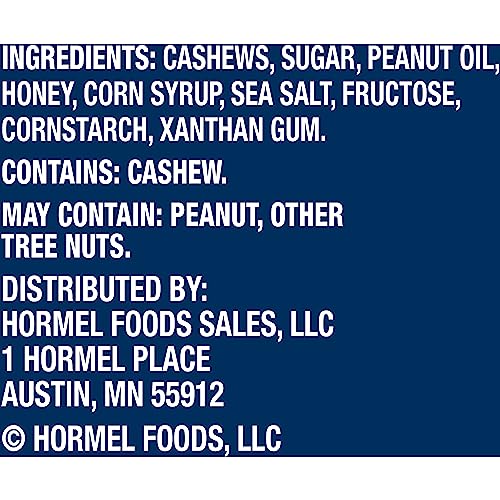 PLANTERS DELUXE HONEY ROASTED WHOLE CASHEWS, PARTY SNACKS, PLANT-BASED PROTEIN, 2 OZ BAGS (PACK OF 15)