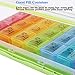 Weekly Pill Organizer, Fullive Daily Large Pill Case Box, 4 Times 7 Day Pill Container, Travel Medicine Organizer with Moisture-Proof Design for Vitamins Fish Oil Supplement