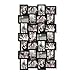 Adeco 28-Opening Black Wood Basket-Weave Design Wall Hanging Collage Photo Frame, 4 by 6