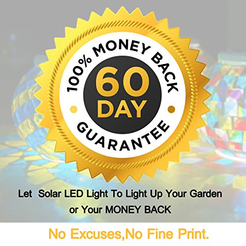 Christmas Solar Garden Table Light Mosaic Glass Ball Light with Color Changing Waterproof Outdoor Light Decorations for Christmas Halloween Decarations ,Outdoor Lawn (Yellow+Blue)