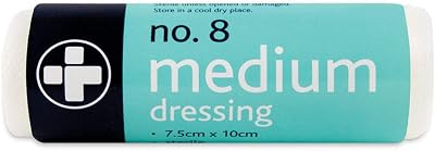 Reliance Medical No.8 White Medium Dressing Pack of 10 - Sterile, Low Adherent