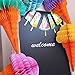 Supla Ice Cream Party Decorations Set 6.56' Ice Cream Paper Garland Banner and 7 Ice Cream Tissue Paper Ice Cream Cone Honeycomb Balls 12.4