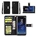 IZENGATE Wallet Case Designed for Samsung Galaxy S8 Plus - PU Leather Flip Cover Folio with Stand (Black)