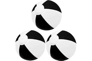 GCQJOQ 3 Pack Beach Balls, Large Inflatable Beach Balls Bulk for Parties, Beach, Pools & Play