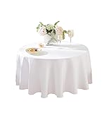Craft And Party Round Tablecloth, 108 Inch White