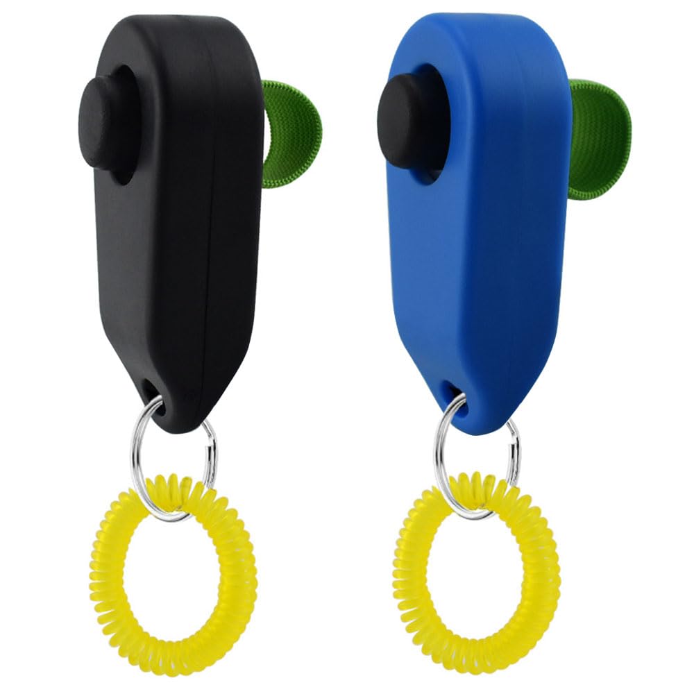 HGOCAHUZI 2 Pcs Dog Pet Training Clicker Dog Training Clickers Finger Loop Training Clicker for Dogs Pet Training Tool for Dog Training
