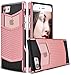 ANSIWEE iPhone 8 Case, Anti-Slip Shockproof Armor iPhone 7 Protective Defender Case Ultra Slim Fit Non-Slip Grip Rubber Bumper Case Cover for Apple iPhone 7/8 4.7 inch (Rose Gold)