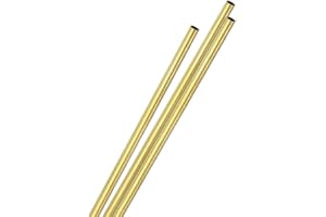 M METERXITY 3-Pack 200mm Brass Round Tube, 4mm OD 0.5mm Wall Thickness H65 Brass Seamless Tubing for Construction/Machining/DIY Crafting, Metal Straight Pipe [0.16x0.02x8IN]