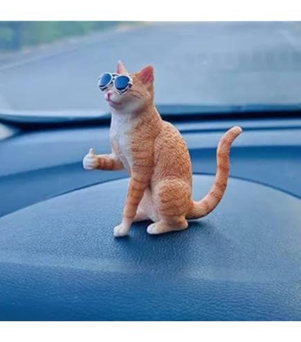 Amazon.com: AMIORO Cute Swinging Cat Car Mirror Hanging