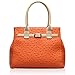 Hynes Victory Ostrich Top Handle Handbag (Orange)