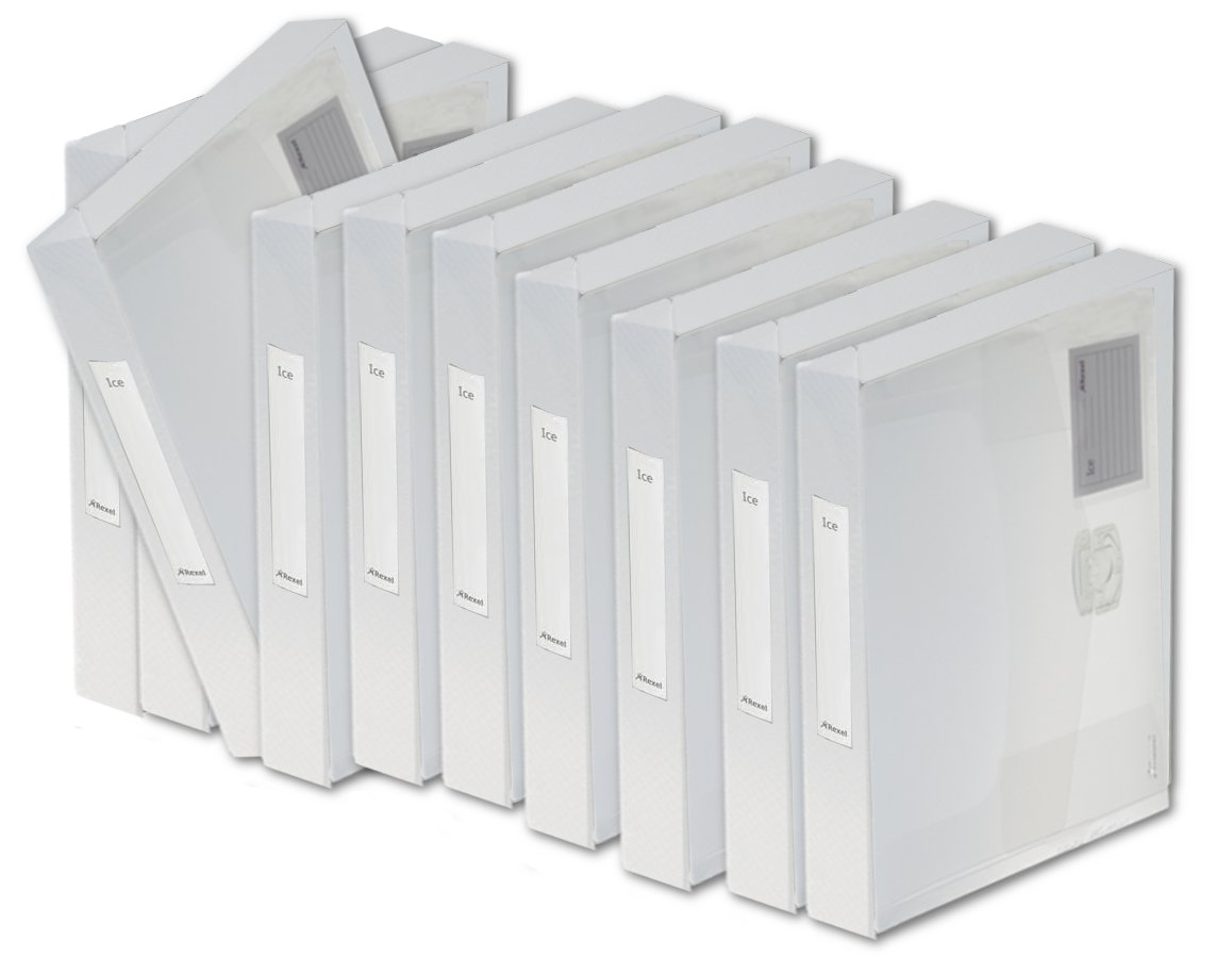 Rexel Ice A4 Plus Document Box Files, 25 mm - Pack of 10, White