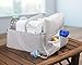 Diaper caddy organizer & changing pad- easy storage and portable for travel. Great for nursery room. Excellent baby shower gift set. Neutral unisex grey color