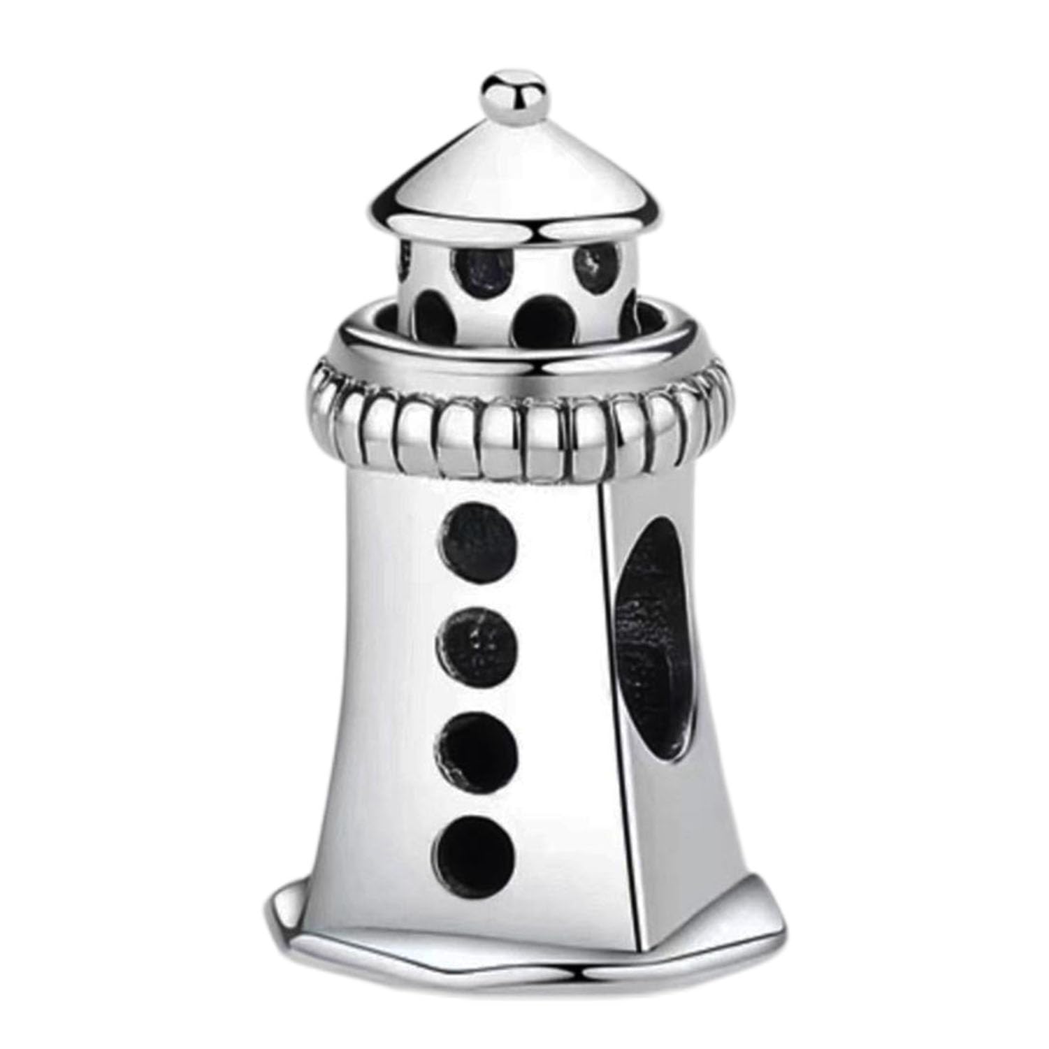 925 Sterling Silver Lighthouse Charm Tower Charm Lead Life Charm Sea Beach Charm Building Charm for Pandor Charm Bracelet