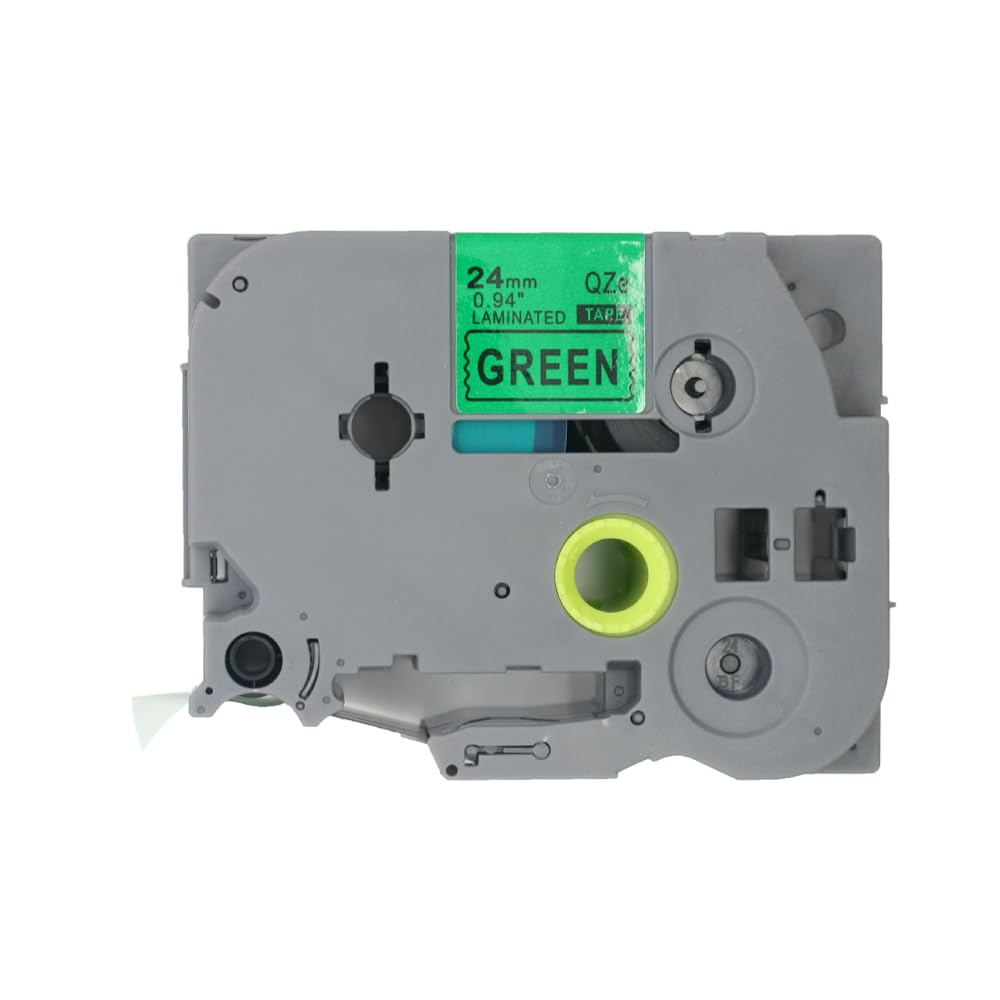 BROVACS 1 Pack Black on Green Laminated Label Tape Compatible for Brother P-Touch Label Printer TZ 751 TZe 751 24mm 1" OPA4751