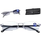 Self Adjusting Glasses,Auto Zoom Auto Focusintelligent Dual Focus Anti Blue Light Presbyopia Reading Glasses Women Men