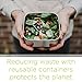 U-Konserve - To-Go Container, Stainless Steel, Multiple Containers in One, Ideal for Lunches, Picnics and Travel, Dishwasher Safe (Small, Stainless/Clear)