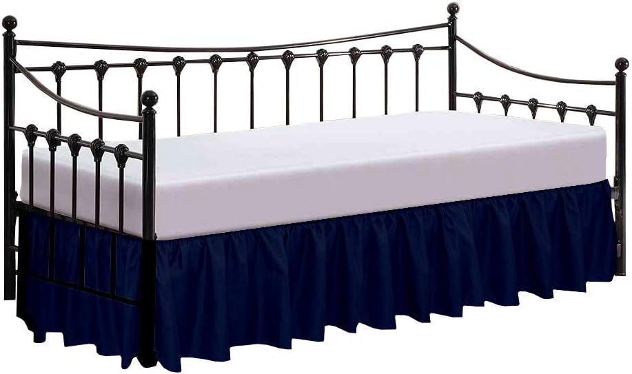 UNIWARESAL Daybed Skirt Dust Ruffle Split Corners with 14 Inch Drop Day Bed Skirts