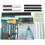 BXQINLENX Professional 40 PCS Gundam Model Tools Kit Modeler Basic Tools Craft Set Hobby Building Tools Kit for Gundam Car Model Building Repairing and Fixing(Q)