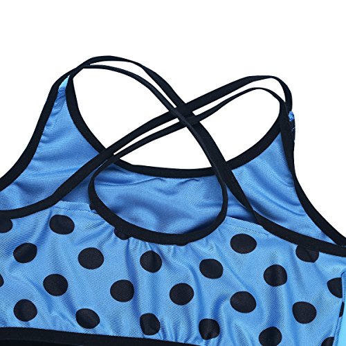image for YiZYiF Childrens Girl Polka Dot Strappy Top Bra and Shorts set for Swi