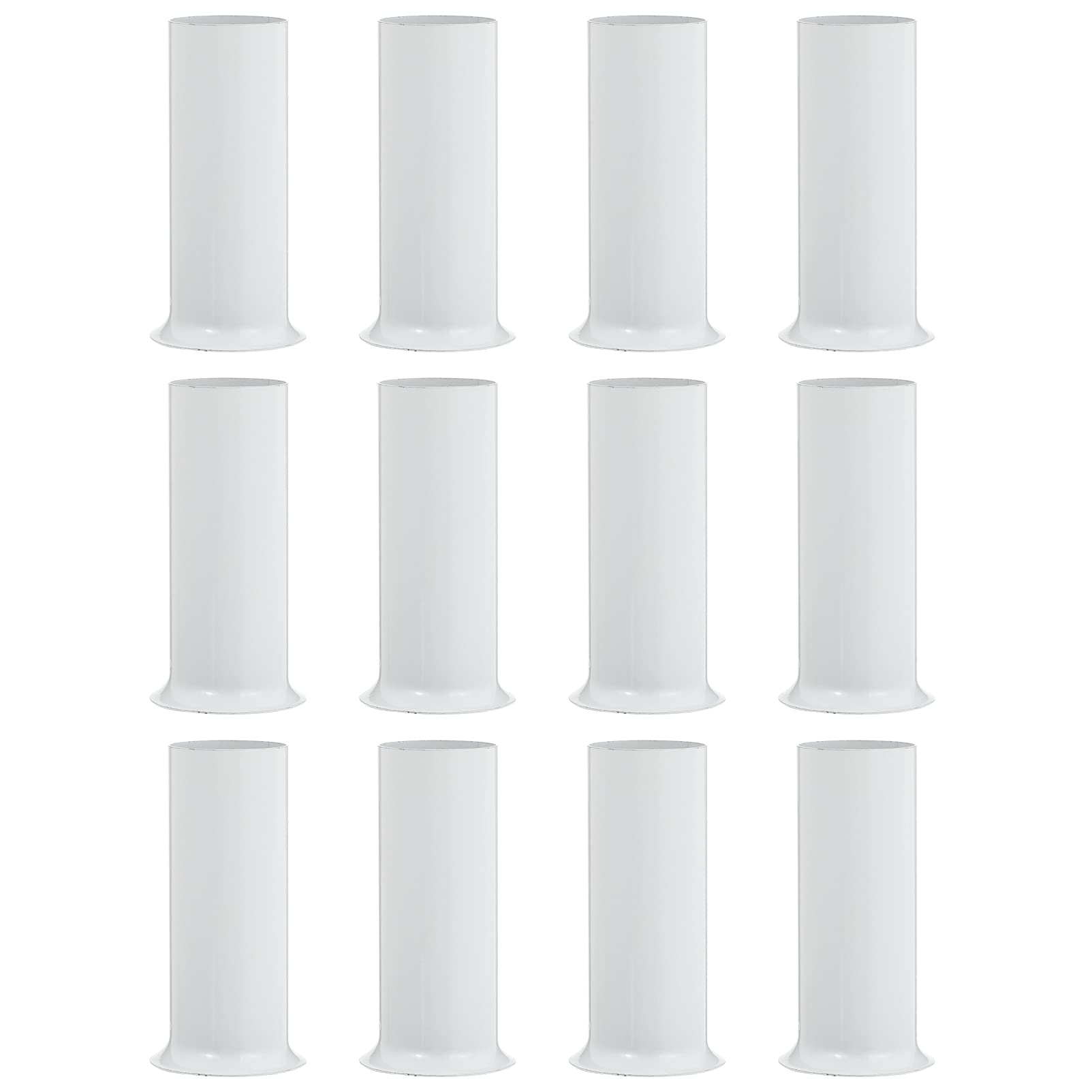 SOLUSTRE 12pcs Metal Candle Covers Sleeves Chandelier Socket Covers Tall Candle Socket Covers Fit to Most Chandeliers White