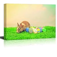 Canvas Wall Art Easter Day Theme Canvas Prints Home Artwork Decoration for Living Room Bedroom - 12x18 inches
