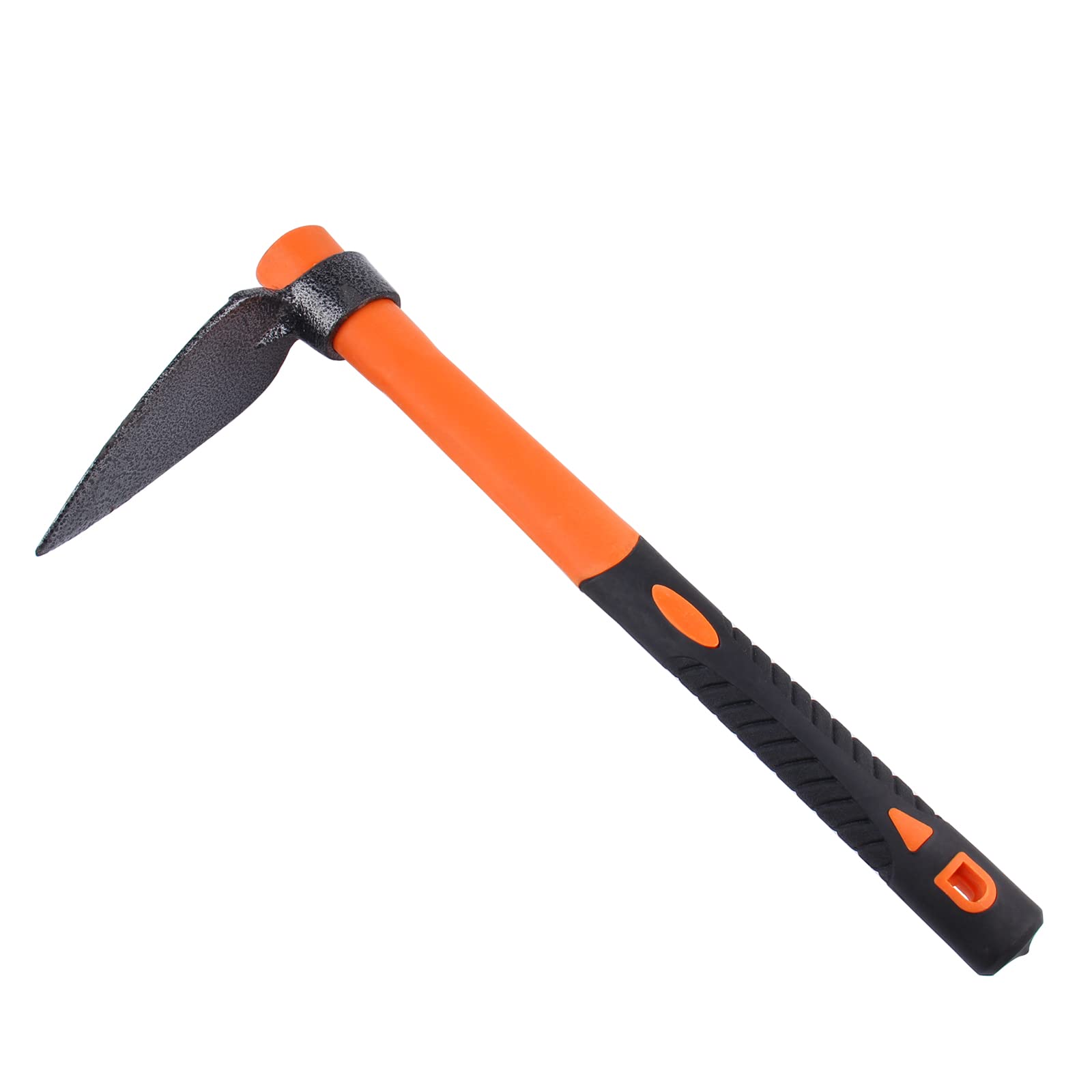 LUBAN Heart Pick with Heavy Duty Forged Adze and Ergonomic Non-Slip Handle 38.5mm/15inch Single Head Sharpening Pick for Gardening, Hunting, Outdoor Landscaping