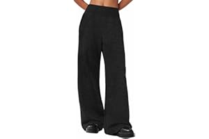 Ikevan Girls Oversized Wide Leg Sweatpants Drawstring Kids Baggy Straight Leg Track Pants Casual Plain Pockets