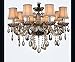Fushing 20Pcs Chandelier Crystals, Clear Teardrop Crystal Chandelier Pendants Parts Beads, Hanging Crystals for Chandeliers(50mm, Clear)