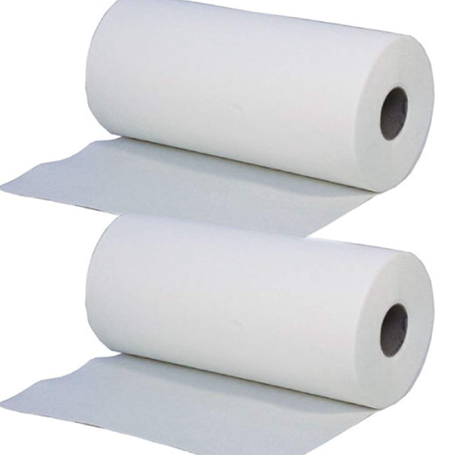 2 x White 2 Ply Hygiene Roll/Wipe. 24cm Wide x 50m Long (9.5" x 164') Desk Roll from Simply Direct