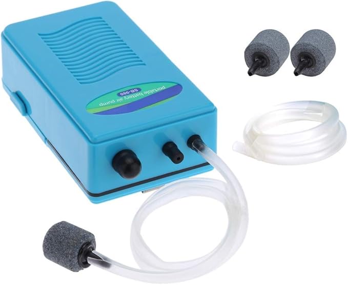 Odowalker Portable Aquarium Air Pump Batteries Backup Fish Tank Air Bubbler Power