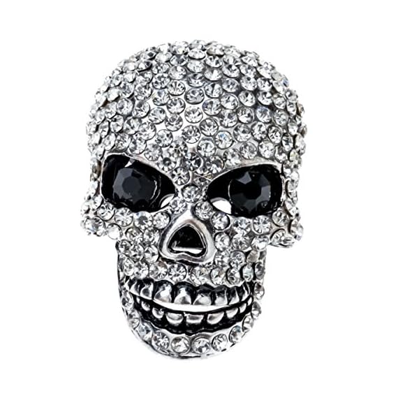 Szxc-Jewelry-Womens-Crystal-Skull-Pin-Brooch-Biker-Jewelry