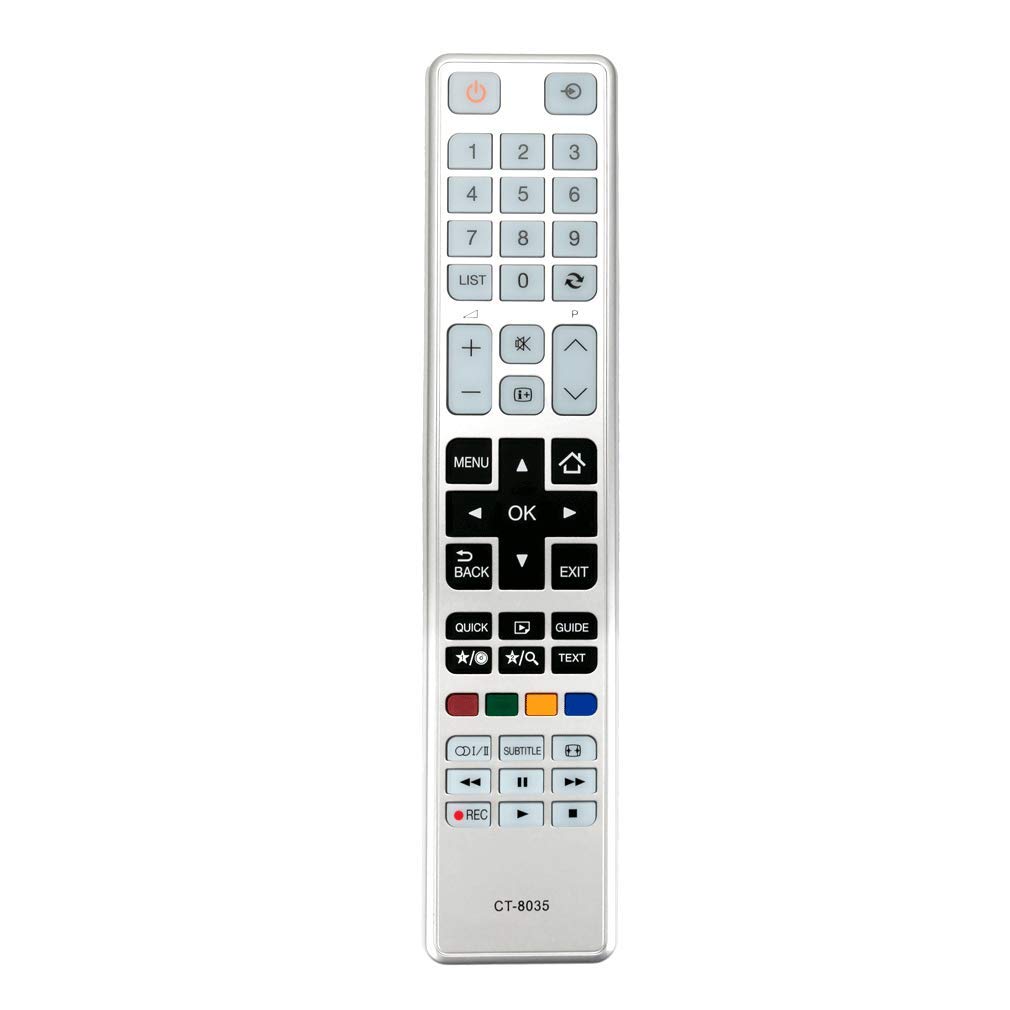 VINABTY CT-8035 CT8035 Remote Control Replacement for Toshiba 32D1753DB 32L1753DB 40L3443DG 40L3451DG 40L3453DG 40L3454DB 40L3455DB 43L1753DB 48L3433DB 48L3443DG 75037328 48L3433 48L3433DB 49L1763DA