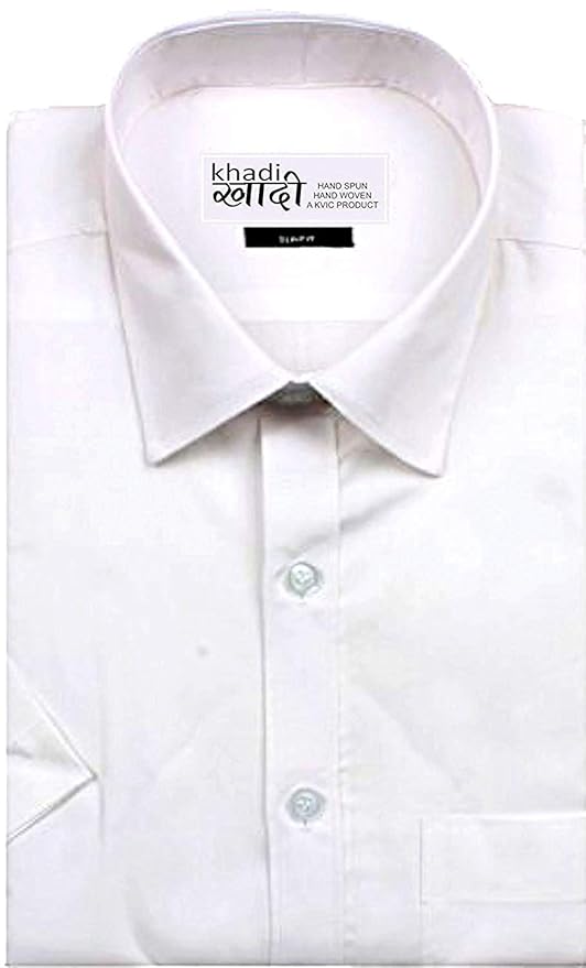 Buy Khadi Men's Cotton Shirt White_42 at Amazon.in