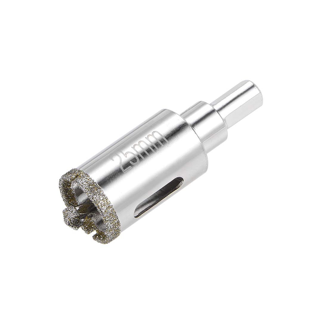 sourcing map Diamond Drill Bit 25mm Glass Hole Saw Core Drill Bit with Spotting Drill Bit for Ceramics Porcelain Tile Bottles Pots Brick