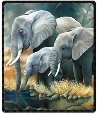 elephant fleece blanket