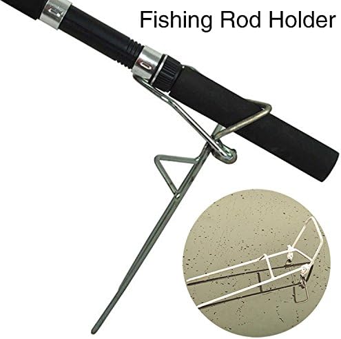 3 Pcs Protable Adjustable Stand Fishing Rod Rest Holders Protable, Easy For You To Take Two Sharp Ends Stay Still On The Ground.