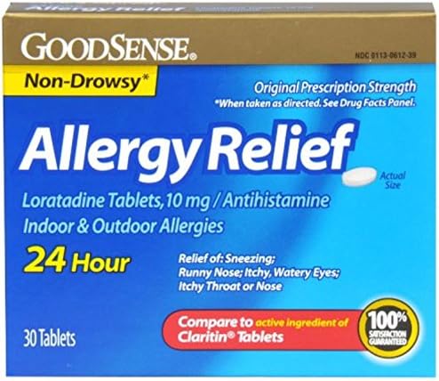 Good Sense Allergy Relief Loratadine Tablets, 10 mg 30 ea (Pack of 3)
