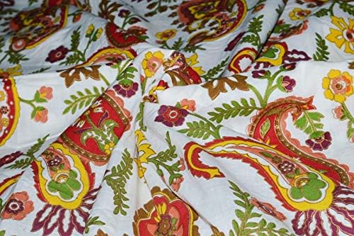 Yuvancrafts Cotton Multicolor Women's Dressmaking Running Fabric by The 5 Yard