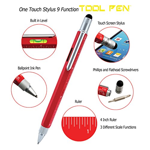 Monteverde USA One Touch Tool Pen, Ballpoint Pen, Red (MV35250) - Thumbnail 2