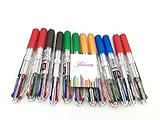 Yansanido Pack of 12 Pcs 0.7mm Cute Cool Novelty 4 Color Multicolor Plastic Barrel Ballpoint Pen for Students Office School Supplies Children Gift (12pcs)