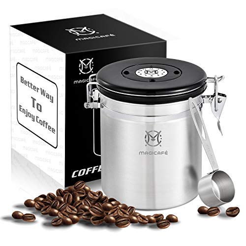 Magicafé Airtight Coffee Container Canister with CO2 Valve Airscape Coffee Container with