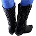 Soda Women's Reno Western Cowboy Pointed Toe Knee High Pull On Tabs Boots
