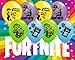 Fortnite Birthday Balloons 15pcs - 12 Latex and 3 Foil Balloons Fortnite Party Supplies Gamer Decoration