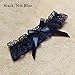MMTTAO Women's Wedding Garter for Bridal Leg Ring Sexy Lingerie Lace Bow Plus Size Stretch Prom Garters - Black