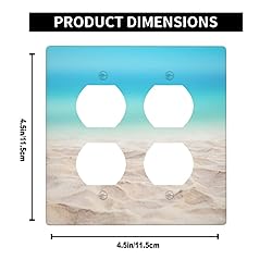 Pznen 2 Duplex Outlet Plates, Ocean Sea Beach Sand
