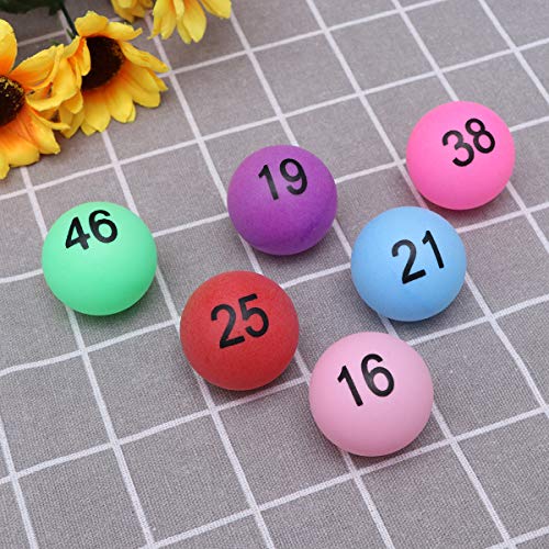 Toyvian Numbered Table Tennis Balls Lottery Balls Colored Ping Pong