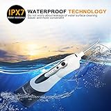 Pecham Water Flosser Professional Cordless Dental Oral Irrigator - 3-Mode Rechargeable IPX7 Waterproof High Capacity Water Tank with 4 Jet Tips