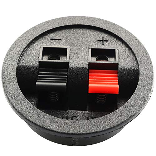 Magic&shell 5 PCS Audiopipe Round Pressfit Terminal Wire Cup Connector Speaker Box Subwoofer 2 Round Power Terminal Plates - Thumbnail 3
